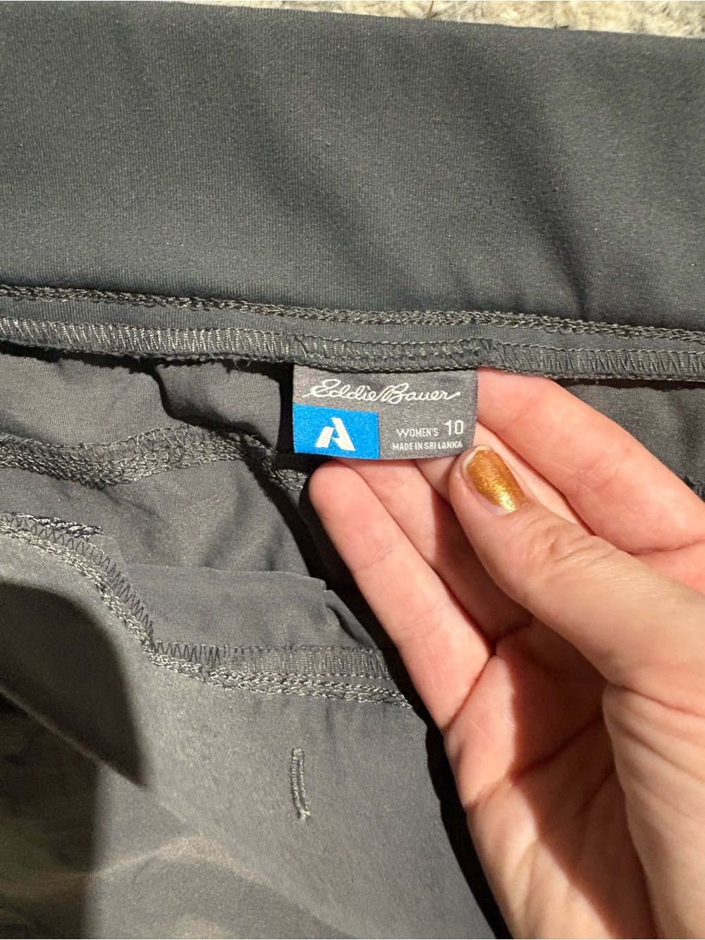Eddie Bauer gray outdoor zipper pants size 10 - Picture 3 of 4